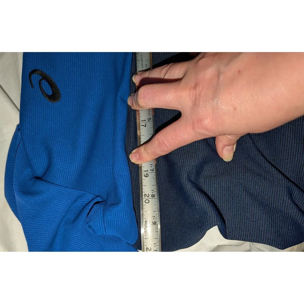 Banana Republic Polo Blue Dotted Stipes Block Color Pattern M Blue Short Sleeves